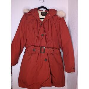 VTG Eddie Bauer Polar Superior Down Parka Coyote Fur Hood ML